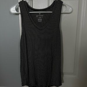 American Eagle soft & sexy black and white striped tank - size XS
